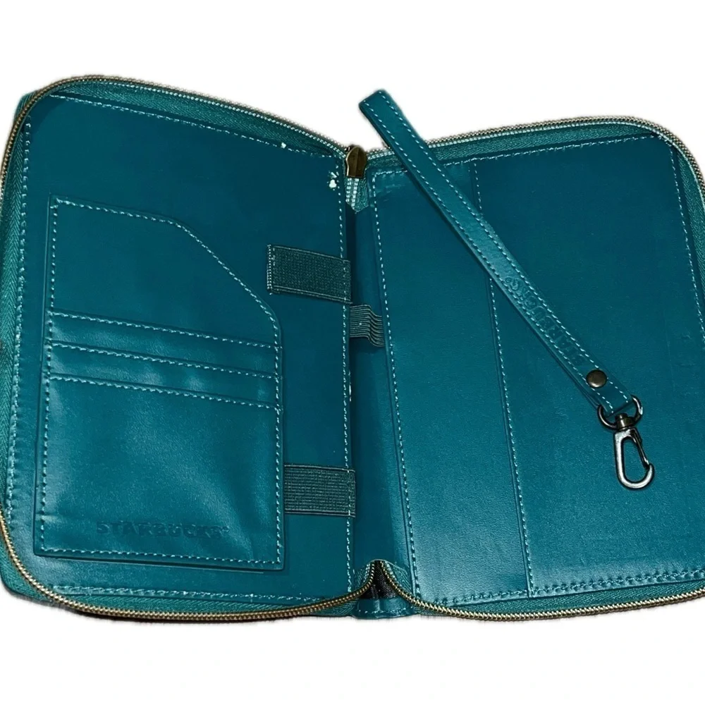 Starbucks Teal Tablet Case with Wristlet strap